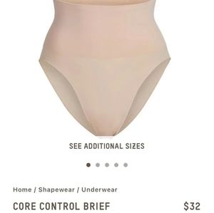 ⭐SOLD⭐  SKIMS core control brief L/XL (Mica)